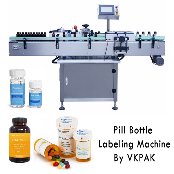 Machine d'étiquetage de bouteilles de pilules